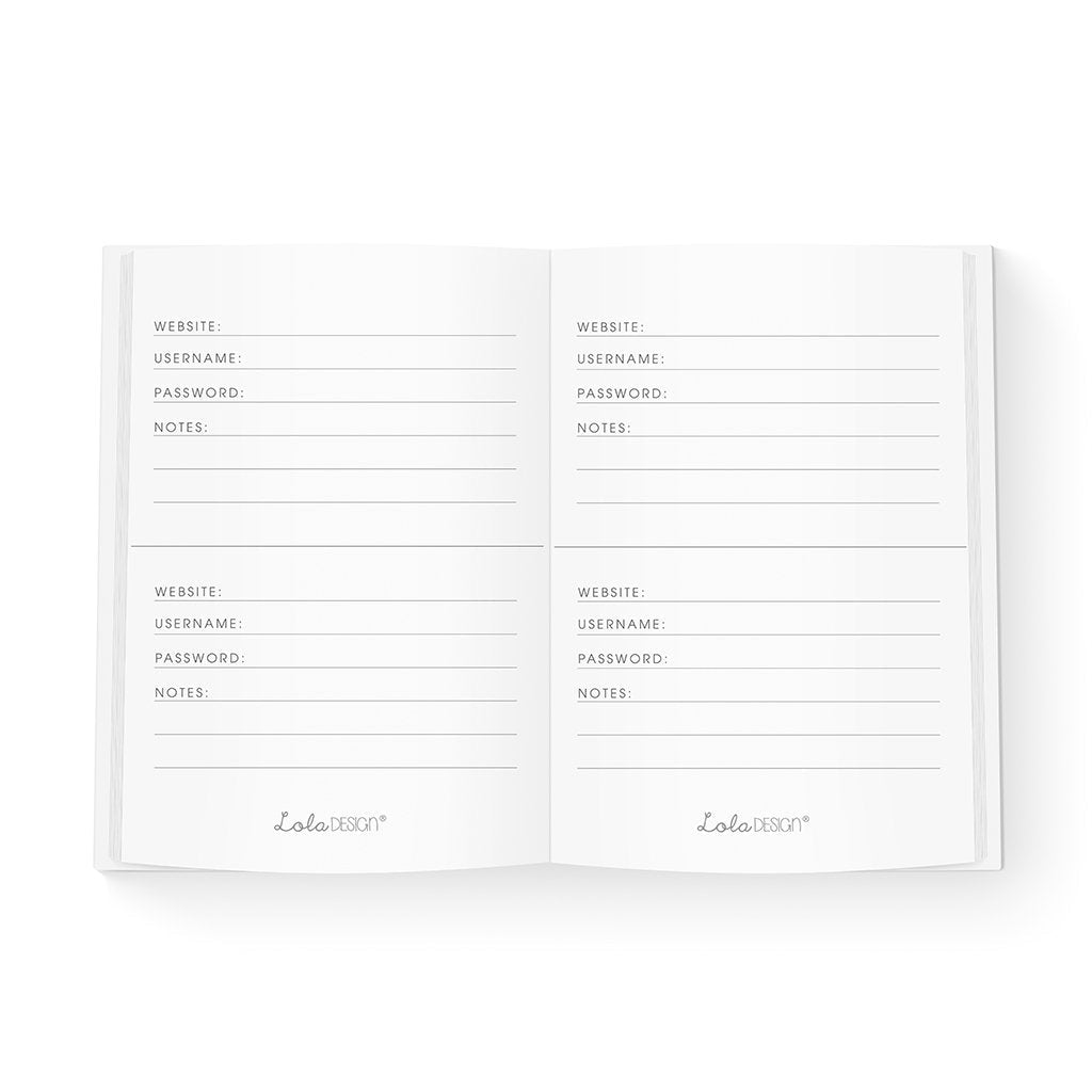 HUMMINGBIRD INTERNET PASSWORD BOOK BY LOLA DESIGN