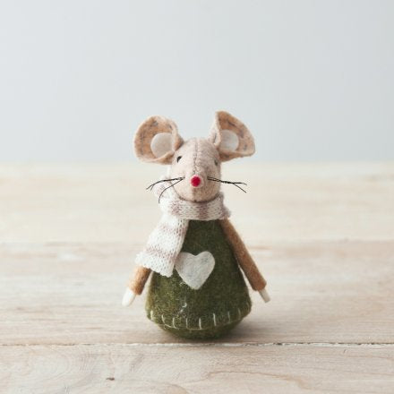 GREEN AND BEIGE FABRIC MOUSE