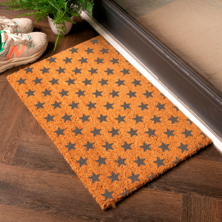 Grey stars doormat