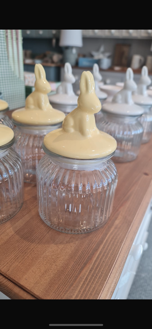 Bunny Ear jar Yellow