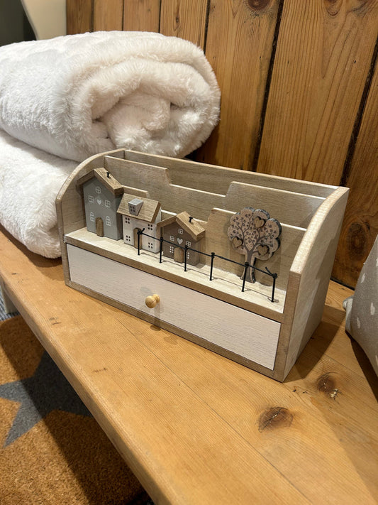 House Letter Rack with drawer