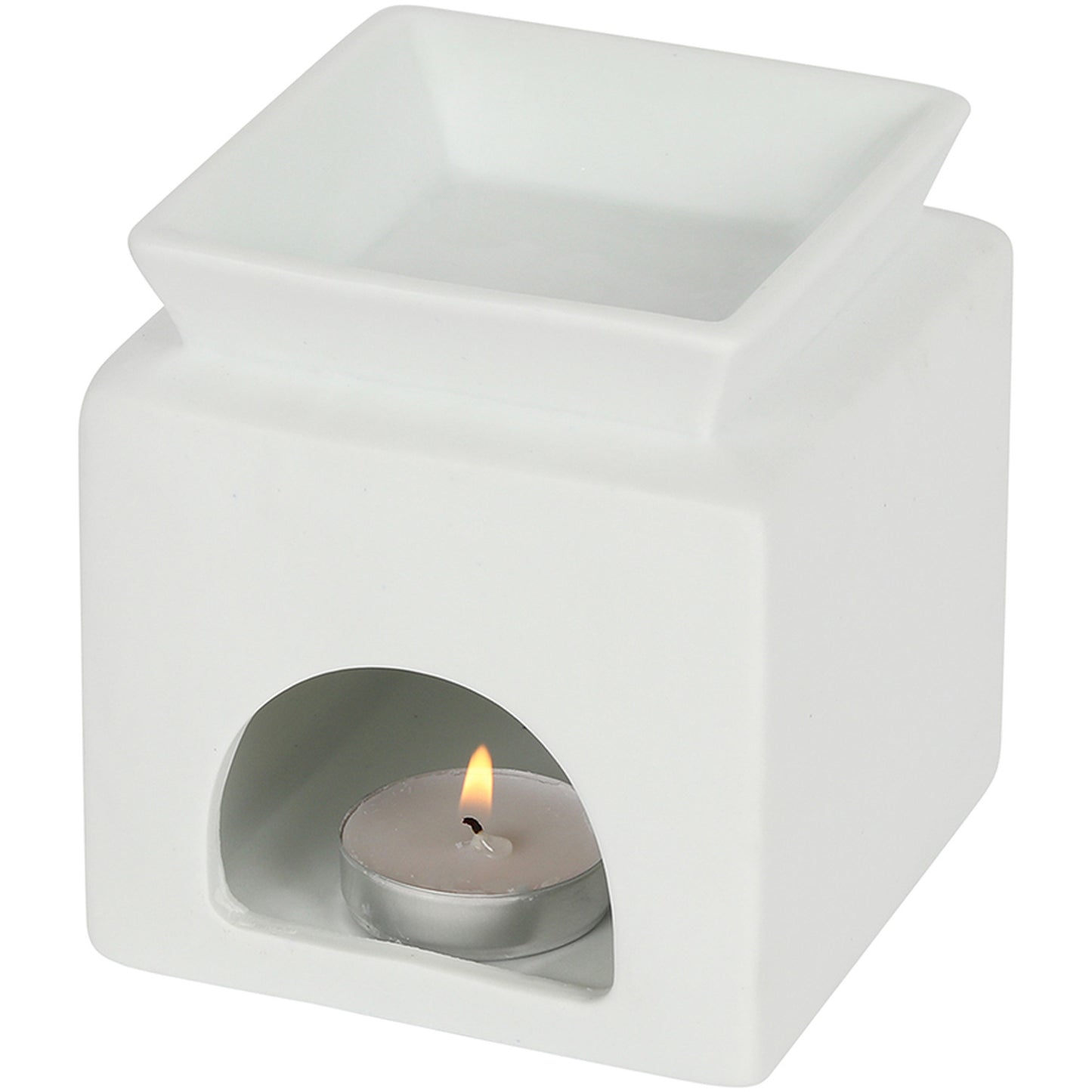 White Family Cut Out Oil Burner - White