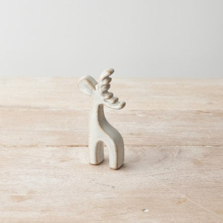 NATURAL REINDEER ORNAMENT, 11.5CM