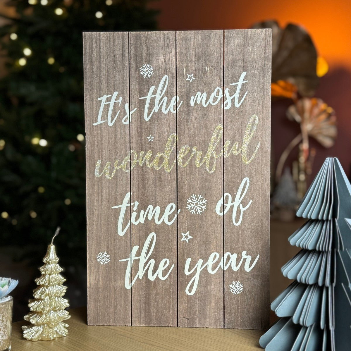 It’s the most wonderful time of the year rustic plaque