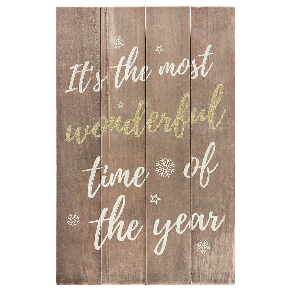 It’s the most wonderful time of the year rustic plaque