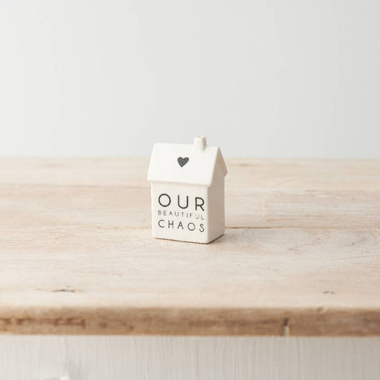 7cm 'our Beautiful Chaos' Porcelain House