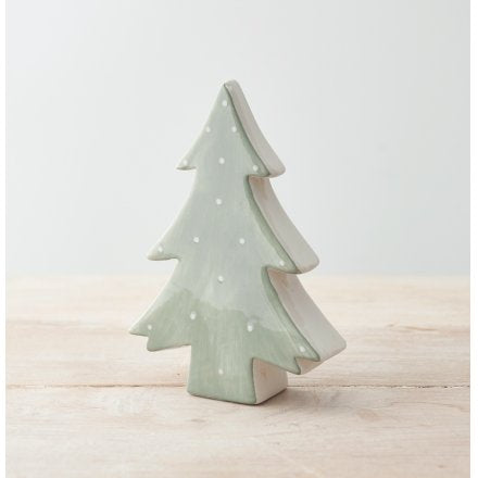 POLKA DOT CHRISTMAS TREE ORNAMENT, 16CM