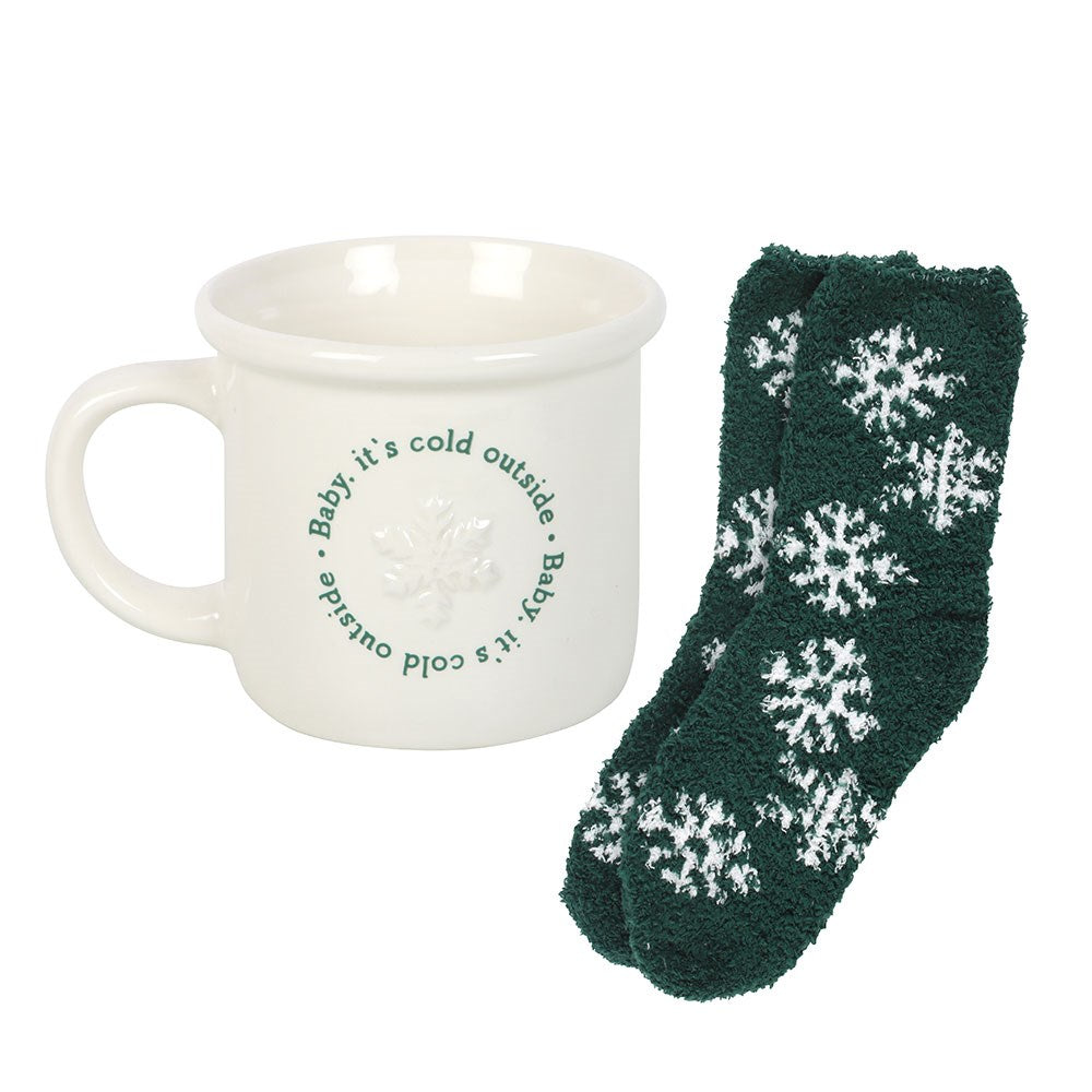 BABY IT'S COLD OUTSIDE MUG AND SOCKS SET