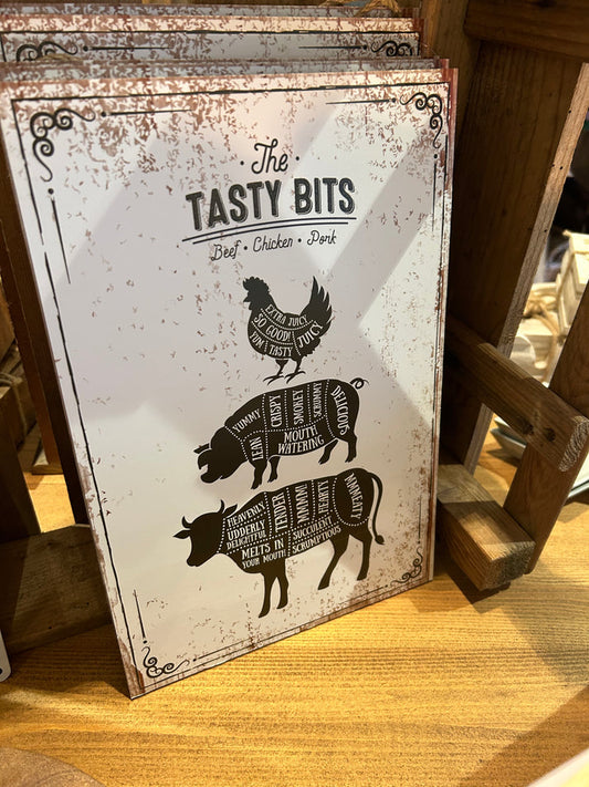 The Tasty Bits wooden plaque