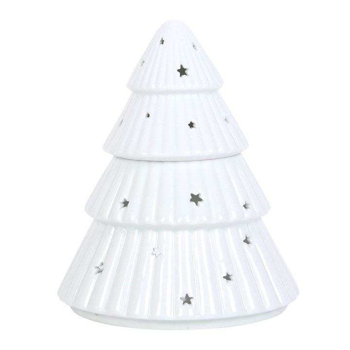 WHITE CHRISTMAS TREE OIL BURNER