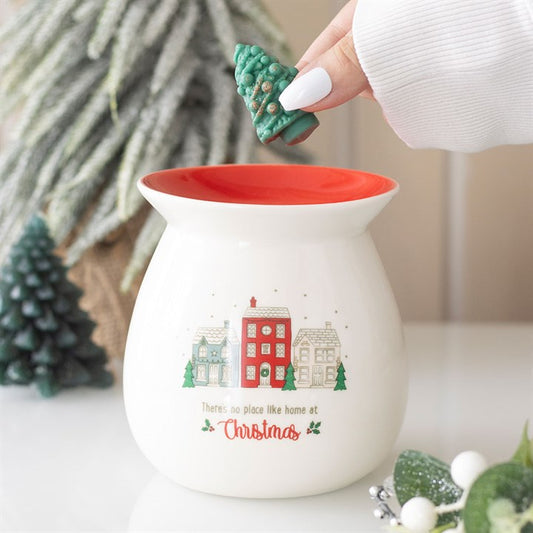 NO PLACE LIKE HOME CERAMIC WAX MELT BURNER GIFT SET