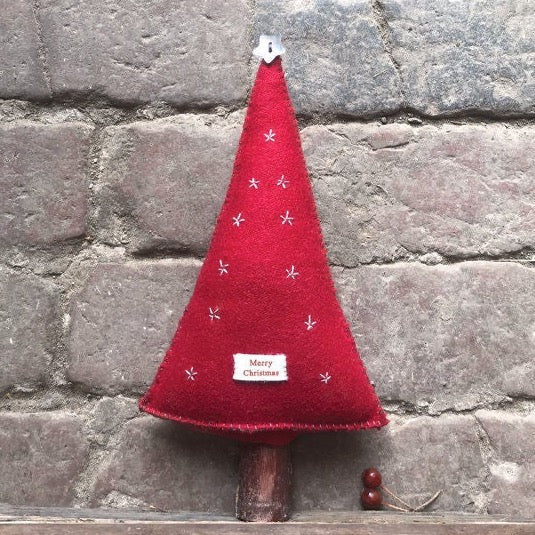 Red Felt Christmas Tree