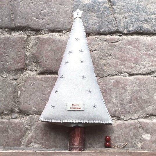 Cream Felt Christmas Tree