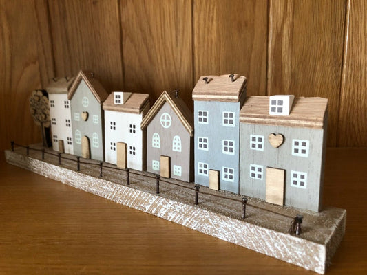 Wooden House and Tree Plaque