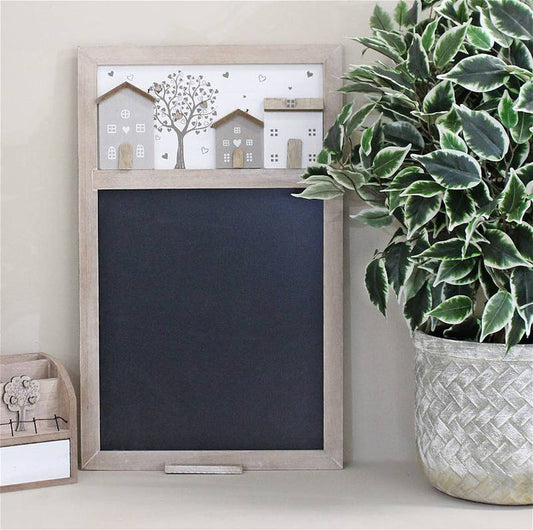 Wooden Houses Blackboard