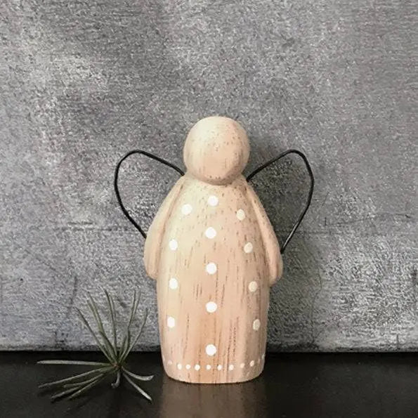 Small Wooden Angel Christmas Decoration