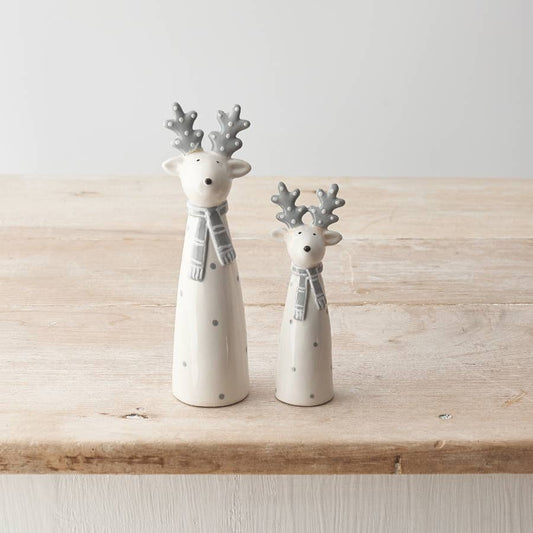 Grey Dotty Reindeer, 15cm