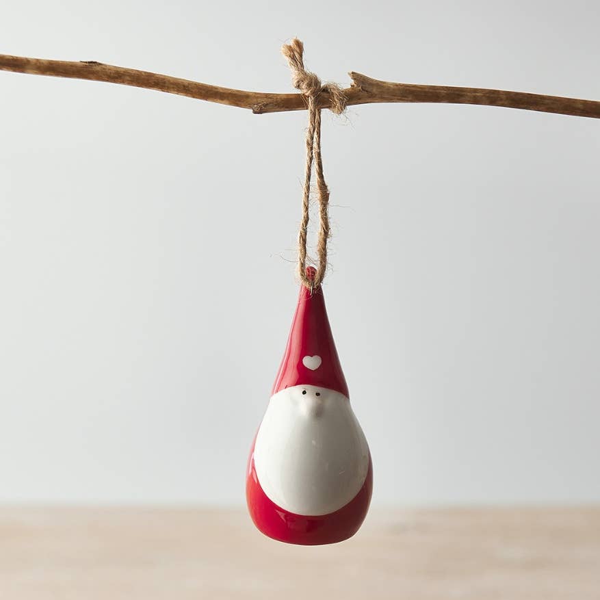 Red and White Heart Gonk Hanger, 8cm