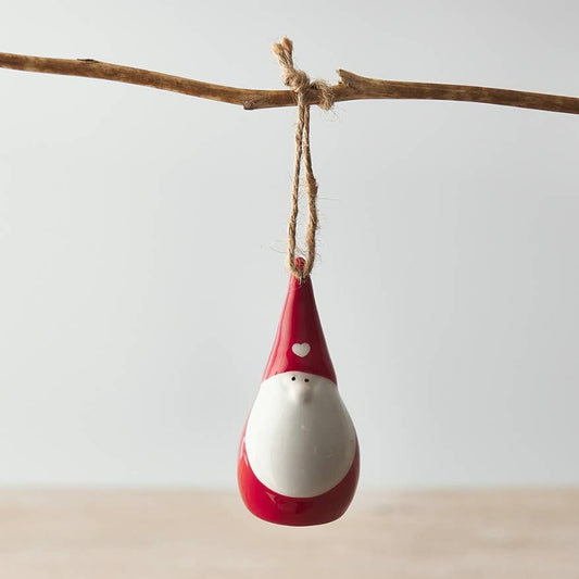 Red and White Heart Gonk Hanger, 8cm