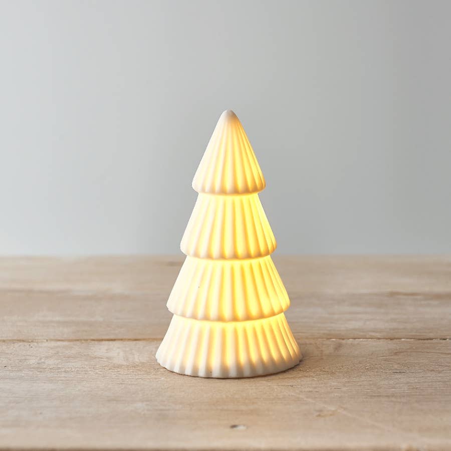 Led Ceramic White Tree, 13cm