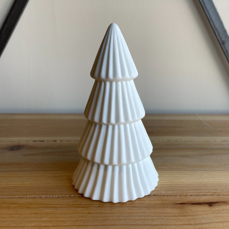 Led Ceramic White Tree, 13cm
