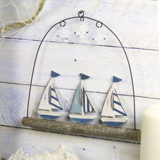 Hanging 3 Sailboats/Seagulls