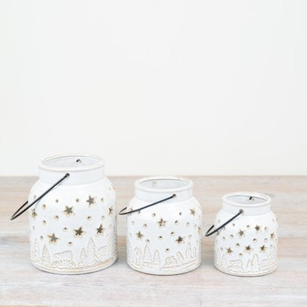 XMAS CANDLE LANTERN, 10CM