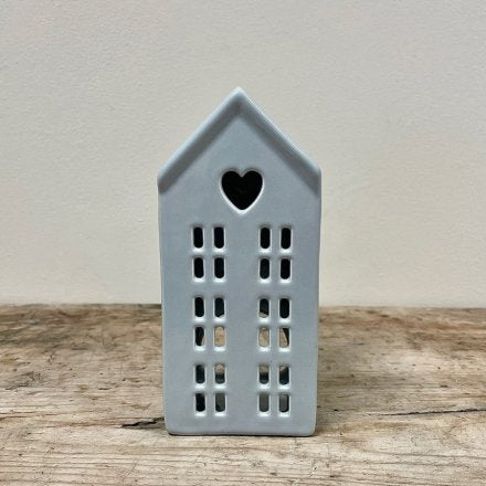 Dainty Grey Led House, 16cm