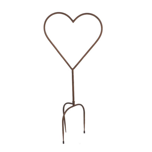 Small Metal Heart Garden Stake