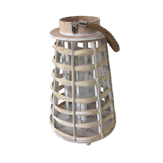 Conical Bamboo Lantern White