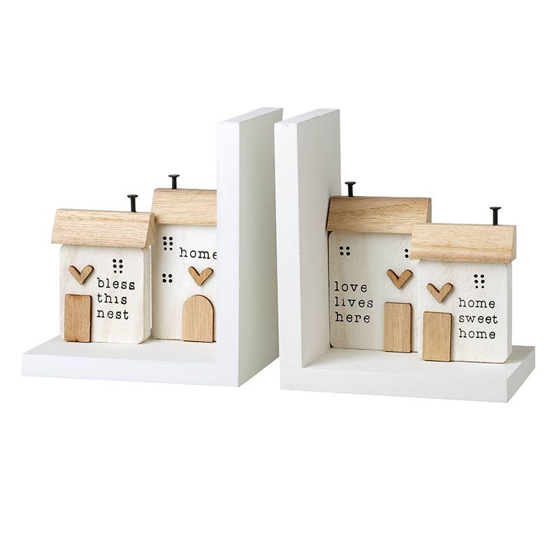 Wooden House Book End