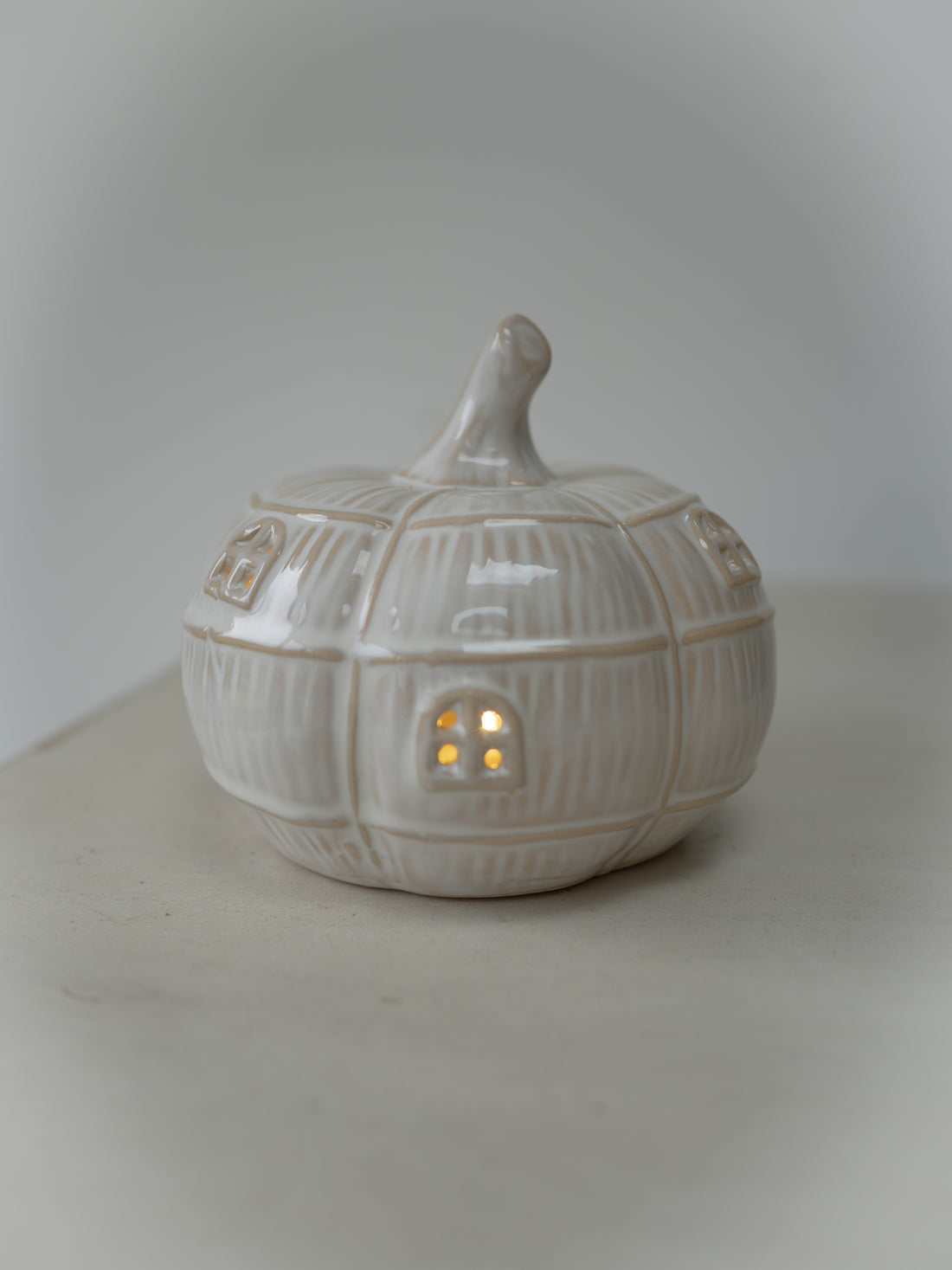 LED Pumpkin House Ornament