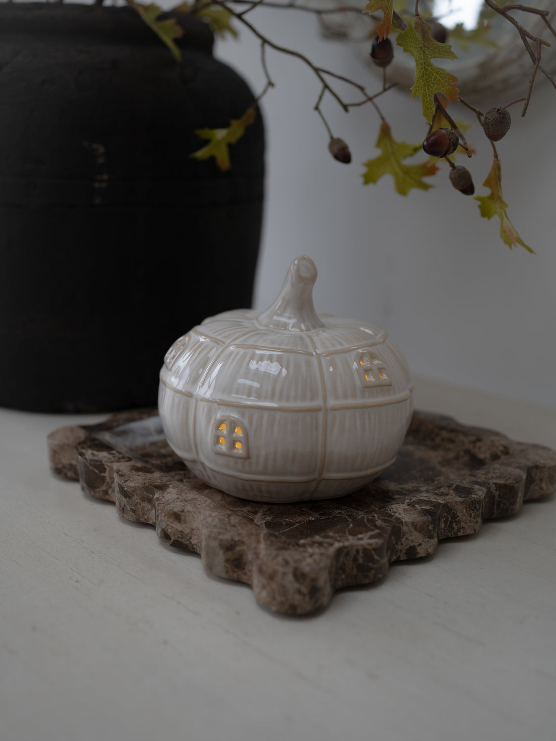 LED Pumpkin House Ornament