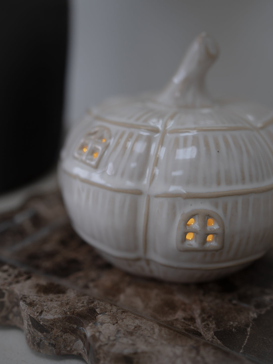 LED Pumpkin House Ornament