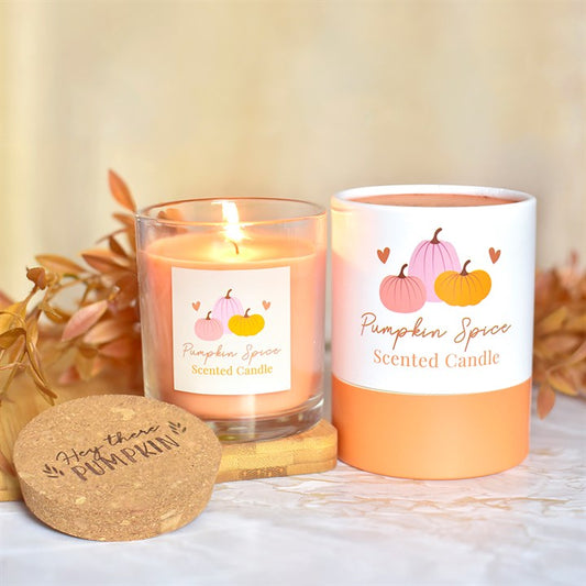 PUMPKIN PIE CANDLE WITH CORK LID