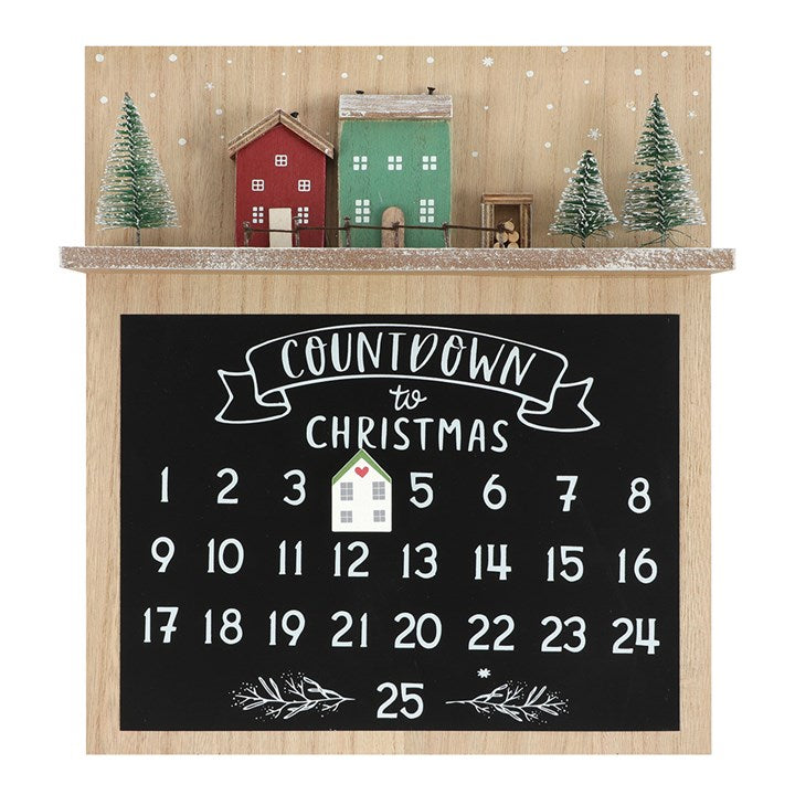 32CM WOODEN CHRISTMAS COUNTDOWN CALENDAR
