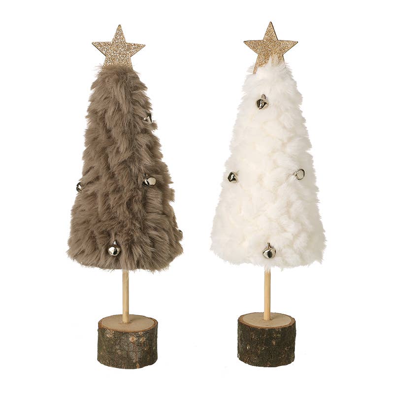 Fluffy Christmas Trees With Bells