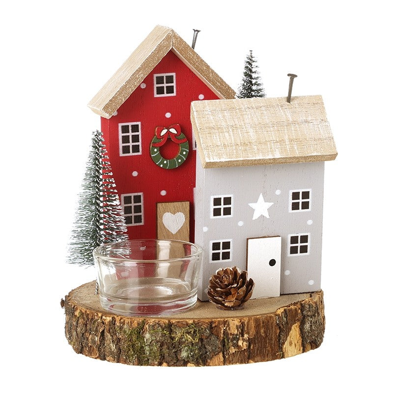 Christmas House Led T-Light Holder