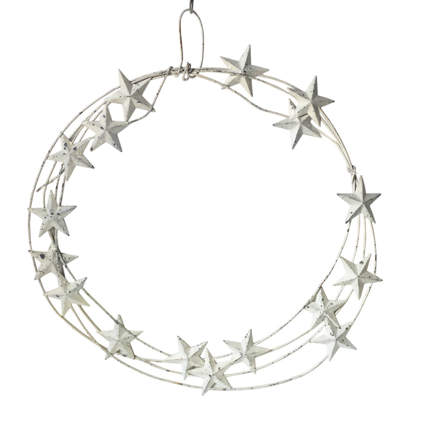 White Christmas Star Wreath