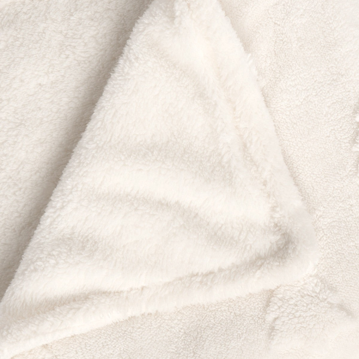 Tufted Winter Tree Teddy Fleece Throw, Cream - 130 x 160 cm