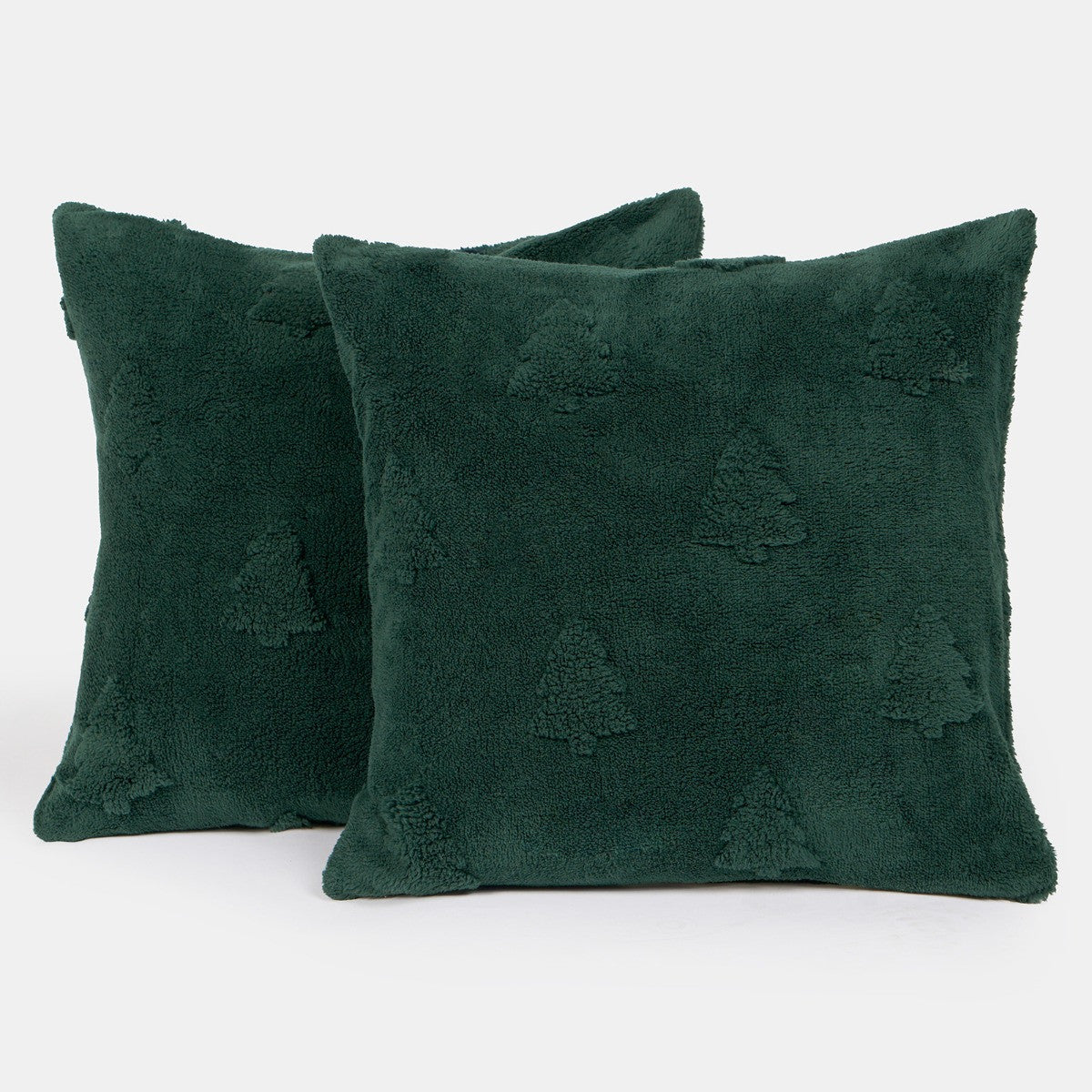Tufted Winter Tree Cushion- Green