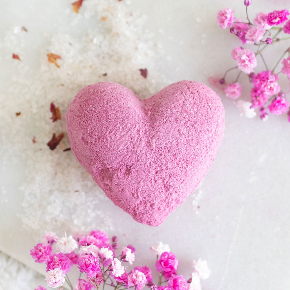 Love Yourself Cherry Heart Bath Bomb