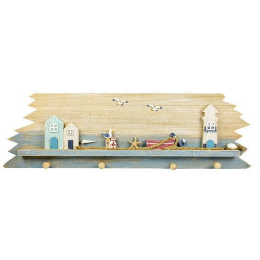 Lighthouse and Harbour Scene Coathooks
