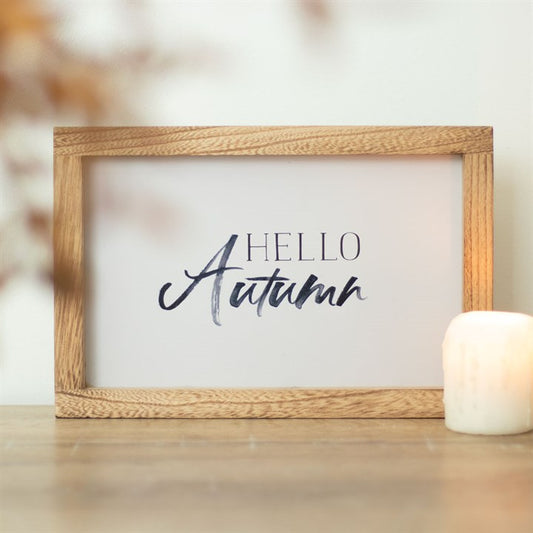 Hello Autumn Wooden Frame