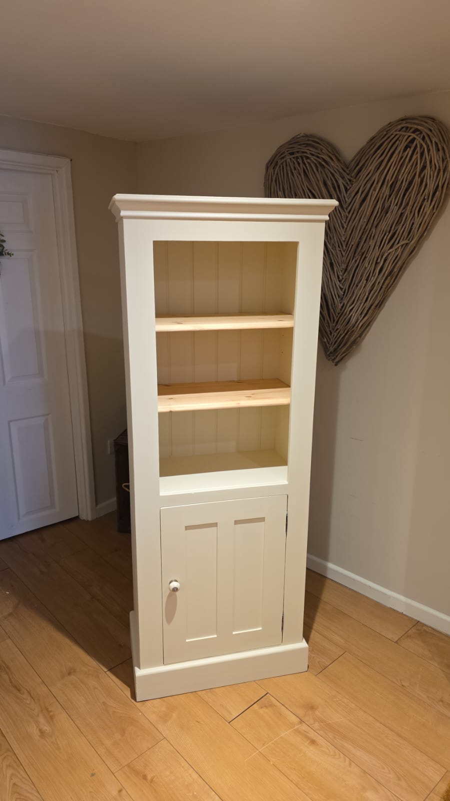 Solid Pine Bookcase with cupboard