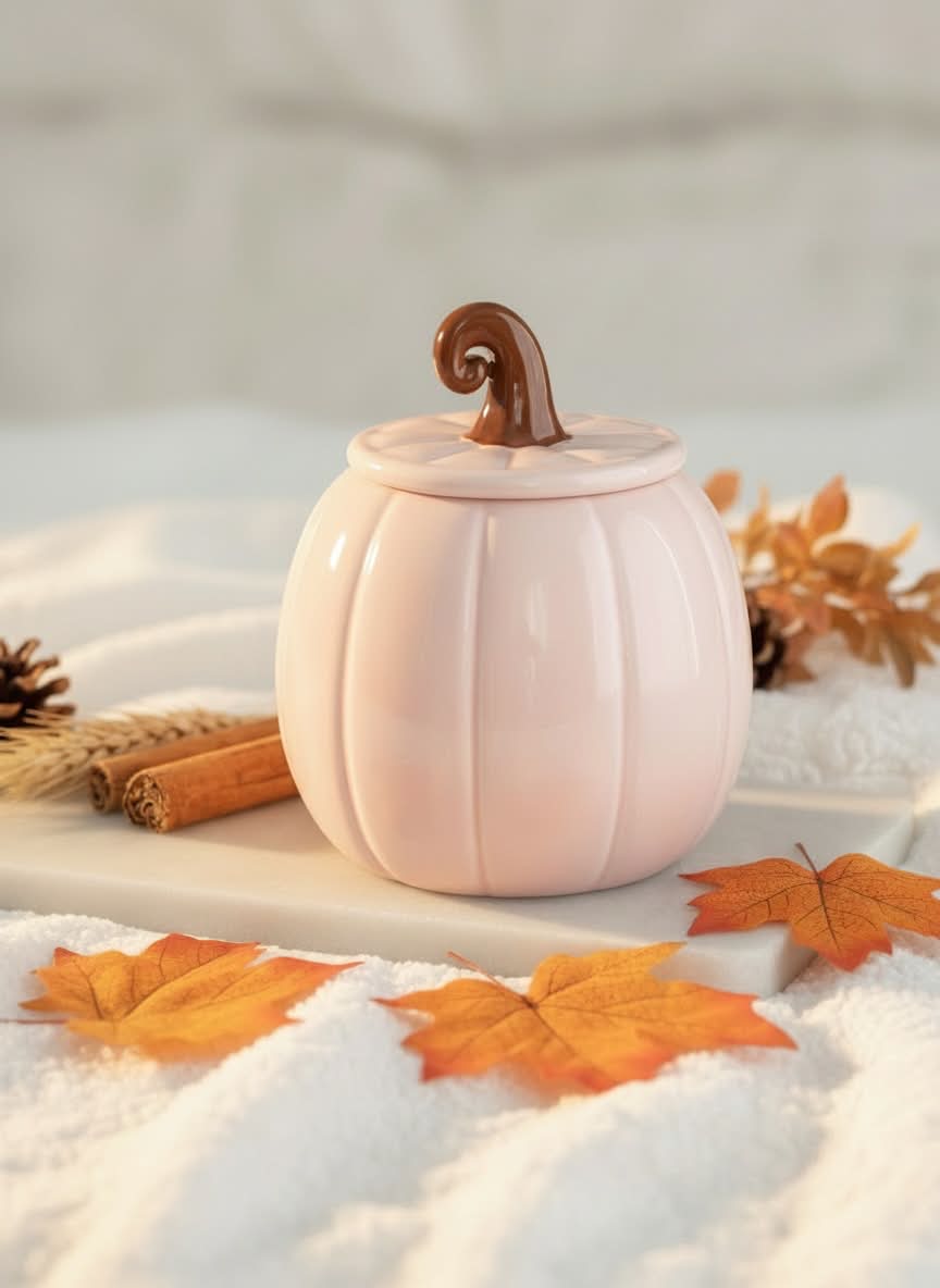 PINK CURLY PUMPKIN OIL BURNER