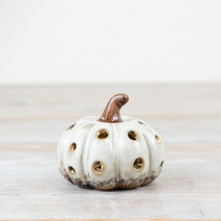 SMALL LED PUMKIN ORNAMENT, 8.2CM