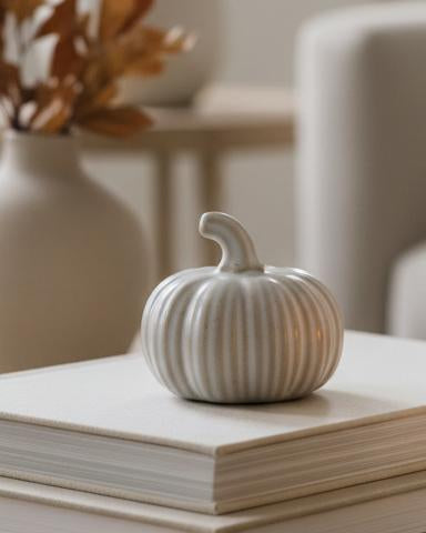 REACTIVE GLAZED PUMPKIN ORNAMENT 5.5CM