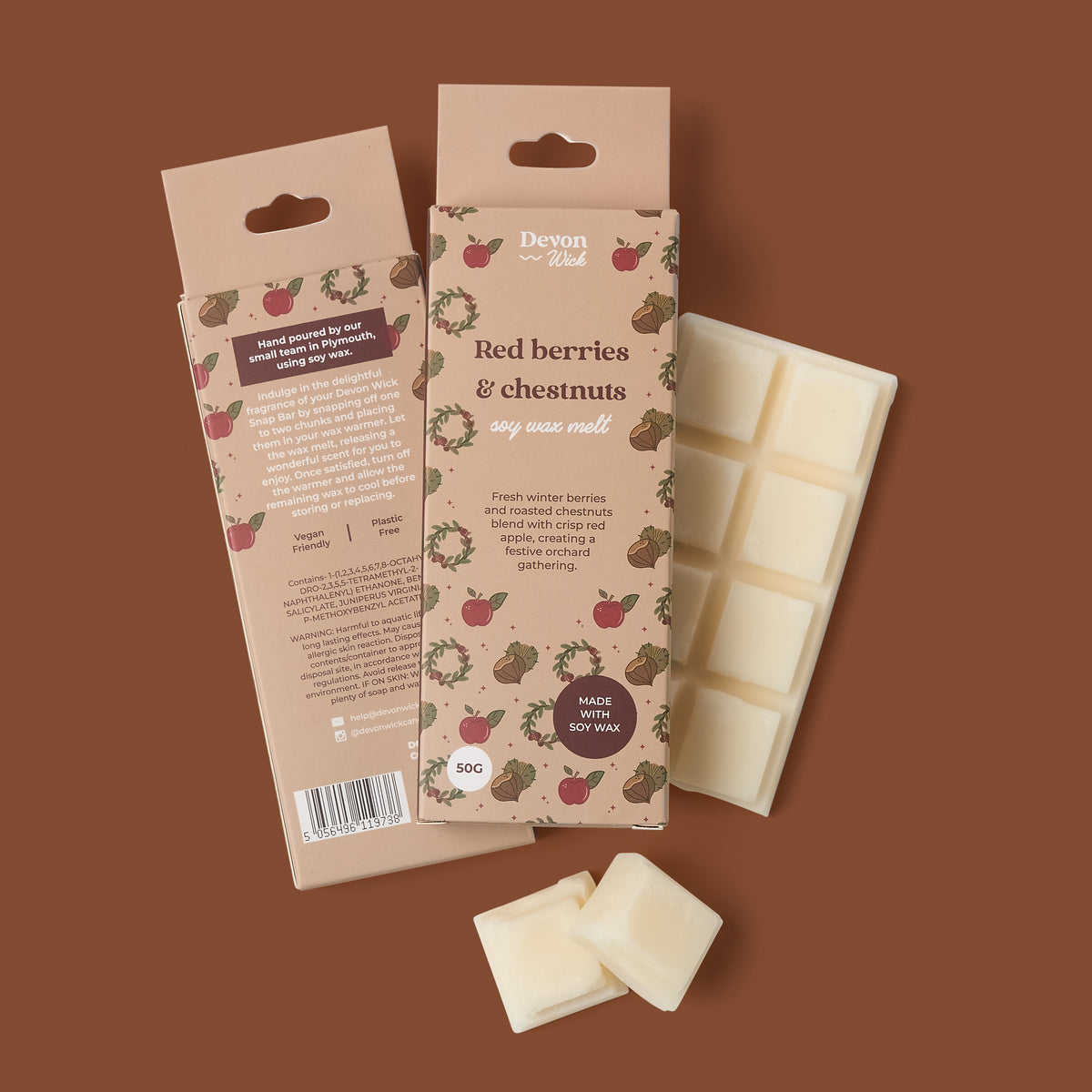 Red Berries and Chestnuts Snap Bar Wax Melts